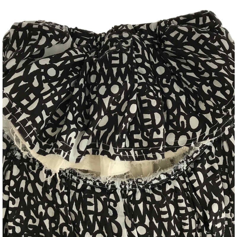 COMME des GARCONS / コムデギャルソン ポリエステル総英字プリント イージースカート
