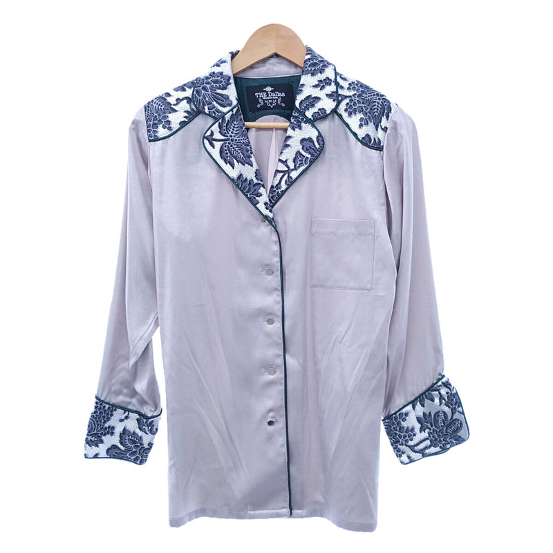 PIPING SHIRT パイピング ラメサテンパジャマシャツTHE Dallas / ダラス