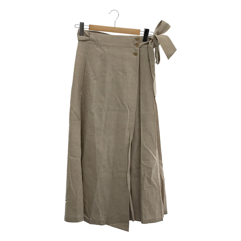 linen wrap tuck skirt リネンラップタックスカート