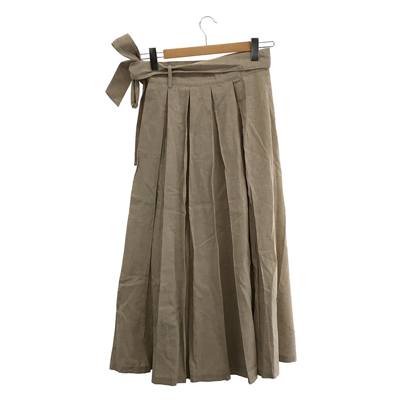 foufou / フーフー linen wrap tuck skirt リネンラップタックスカート