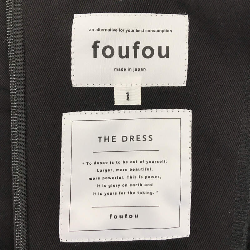 foufou / フーフー THE DRESS #24 raglan sleeve dress ラグランスリーブドレス