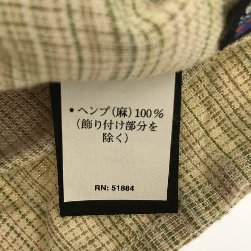 Patagonia / パタゴニア ヘンプ100% ノーカラー長袖シャツ