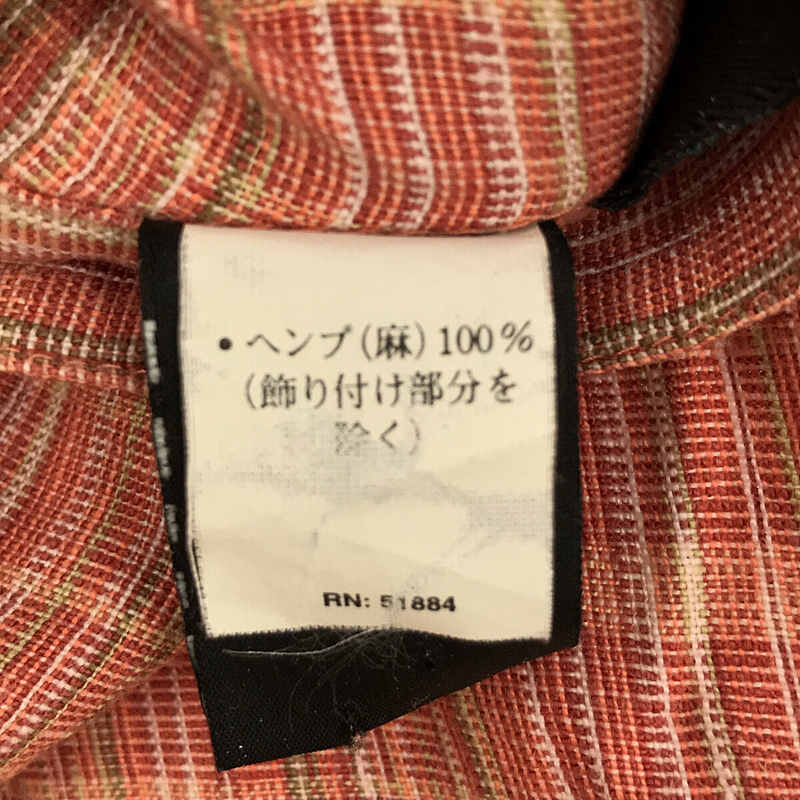 Patagonia / パタゴニア ヘンプ100％ 長袖シャツ orange