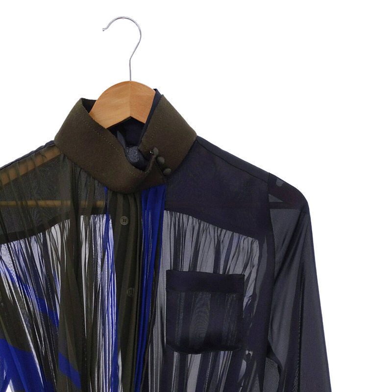 sacai / サカイ Blanket Shirt シアープリーツ ブランケットシャツ