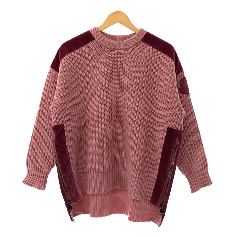 2 モンクレール 1952 Maglione Tricot カシミヤ混 裾ジップニット