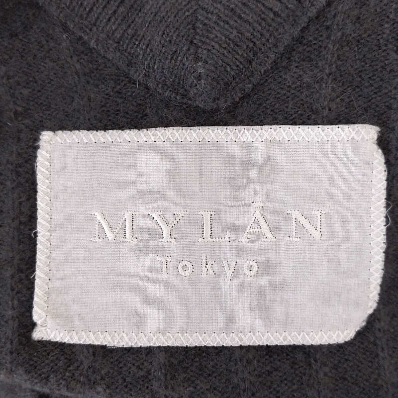 袖丈約70マイラン　MYLAN 背中空きボディスーツ　カシミア　グレー系