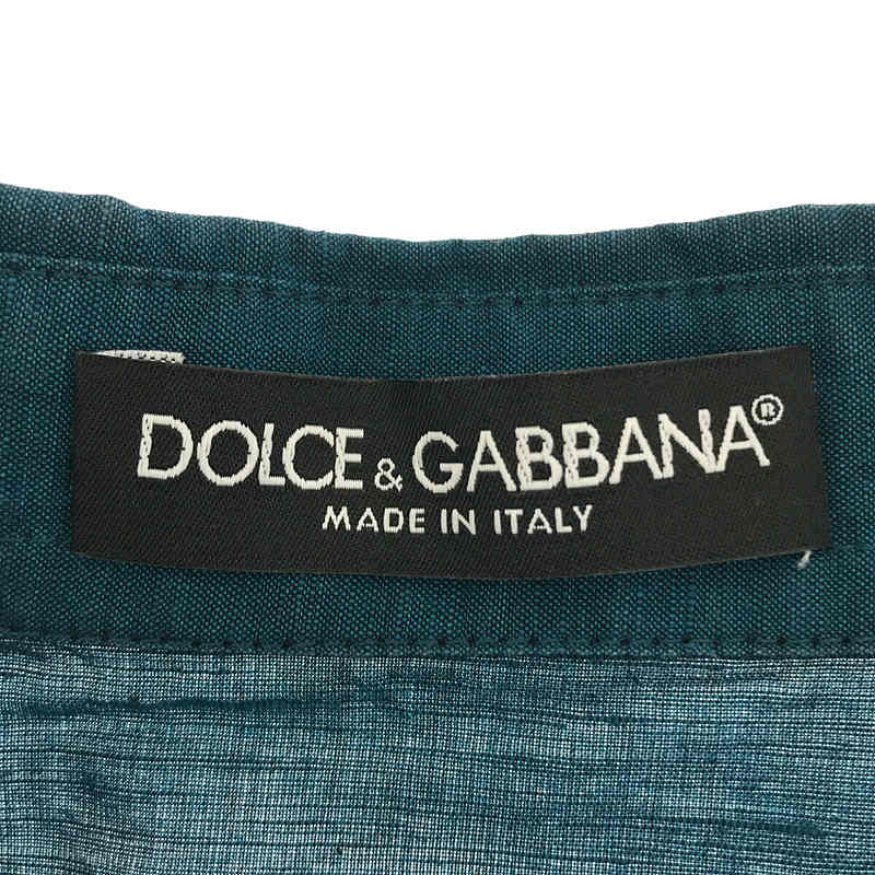 DOLCE＆GABBANA / ドルチェ＆ガッバーナ リネン混 半袖シャツブラウス