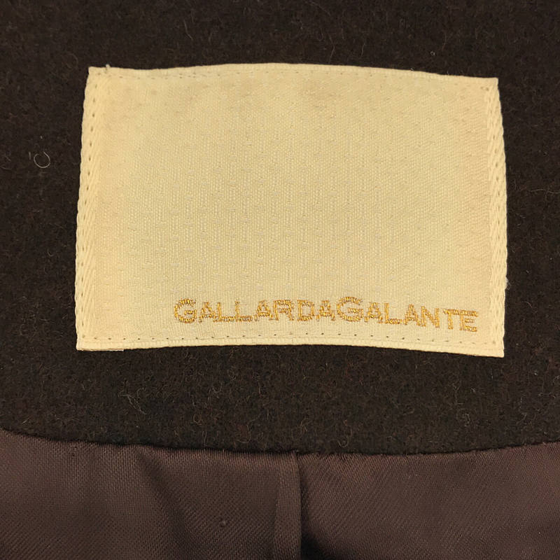 GALLARDAGALANTE / ガリャルダガランテ 羊革 ムートン ファー切替 ベルト付き ロングコート