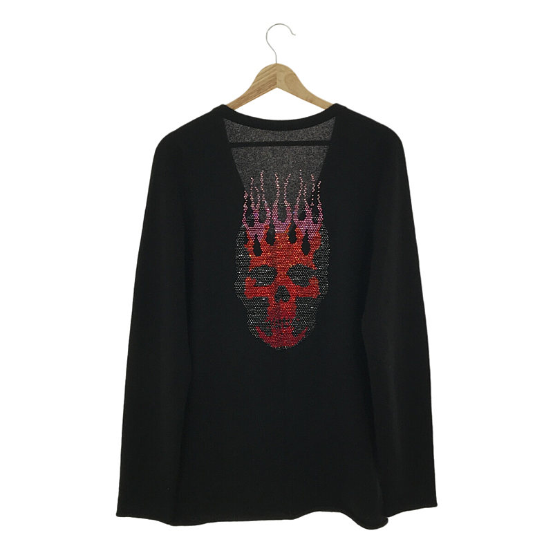 lucien pellat-finet / ルシアンペラフィネ カシミヤ スワロフスキー バックスカル Vネックカーディガン