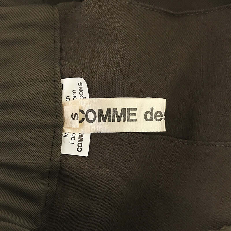 COMME des GARCONS / コムデギャルソン ナイロン リネン タック プリーツ ワイド ボリューム スカート