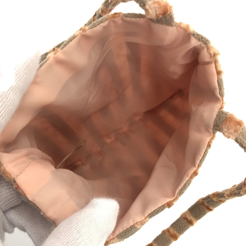 mina perhonen / ミナペルホネン milk tea / 総裏地 ベルベット ハンドトート ミニバッグ