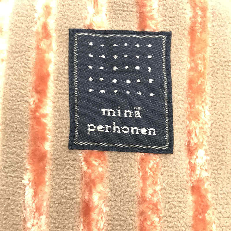 mina perhonen / ミナペルホネン milk tea / 総裏地 ベルベット ハンドトート ミニバッグ