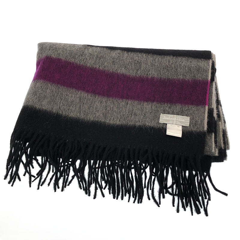 JOSHUA ELLIS / ジョシュアエリス カシミヤ フリンジ 大判ストール マフラー / ユニセックス