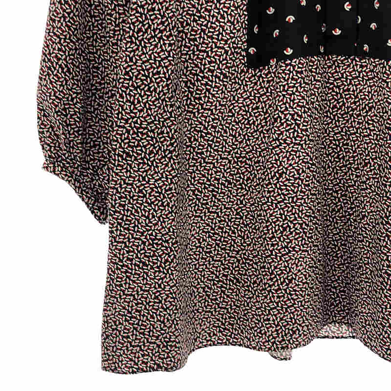 Drawer / ドゥロワー 切り替えネイビーブラウス