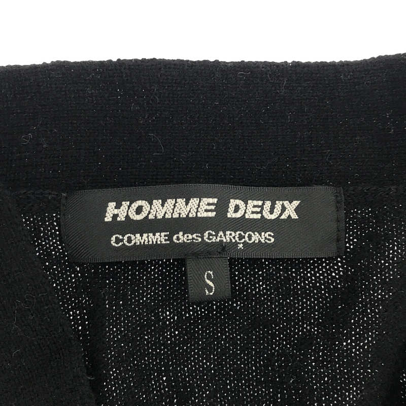 COMME des GARCONS HOMME DEUX / コムデギャルソンオムドゥ ウール チェック 切替 カーディガン