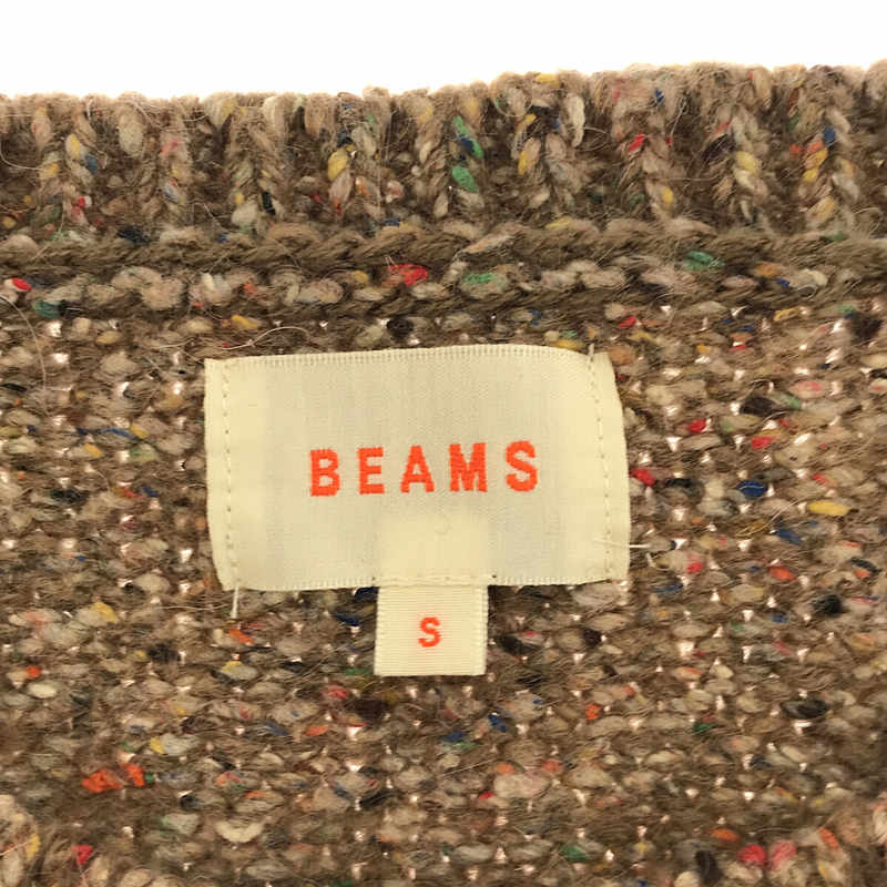 BEAMS / ビームス モヘア シルク混 ネップ クルーネックニット