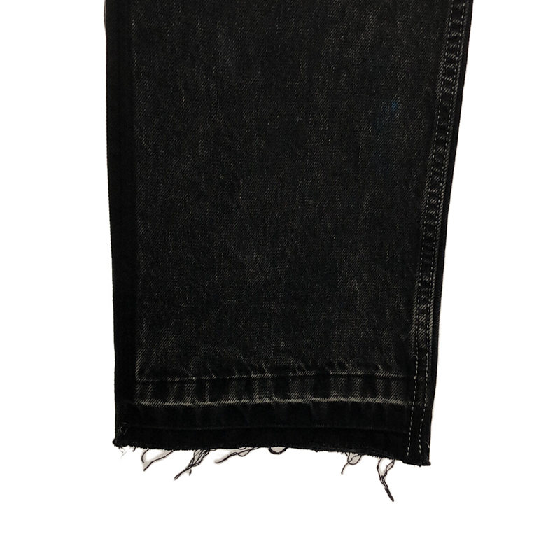 Maison Margiela / メゾンマルジェラ 5-POCKET PAINT JEANS / ペイント加工 カットオフ ブラックデニムパンツ