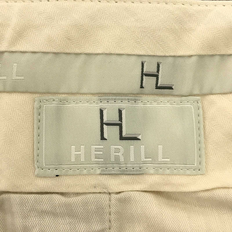 HERILL / ヘリル CASHMERE CHINO PANTS コットン カシミヤ 2タック チノパンツ