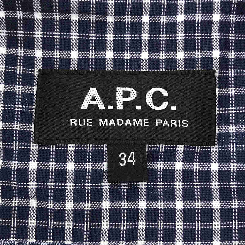 A.P.C. / アーペーセー チェック プルオーバーワンピース