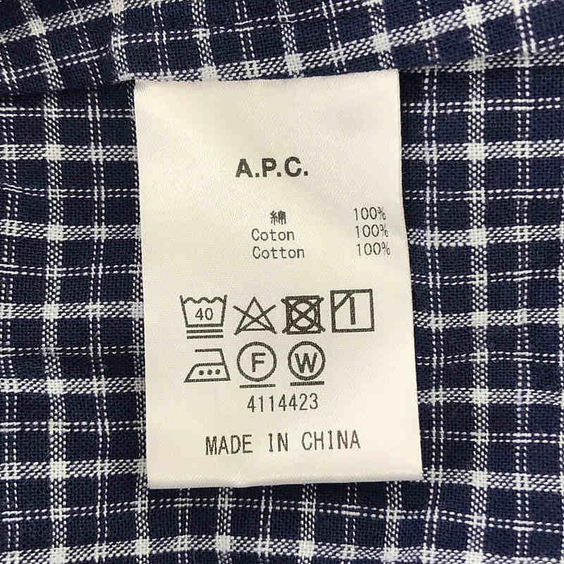 A.P.C. / アーペーセー チェック プルオーバーワンピース