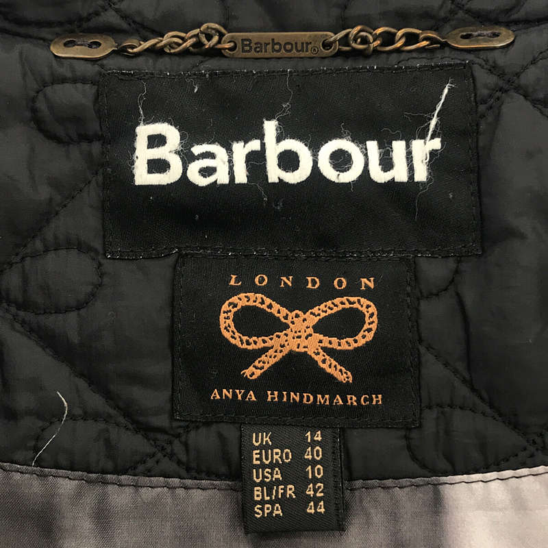 Barbour / バブアー × Anya Hindmarch / アニヤ ハインドマーチ 別注 総刺繍 丸襟 キルティングジャケット