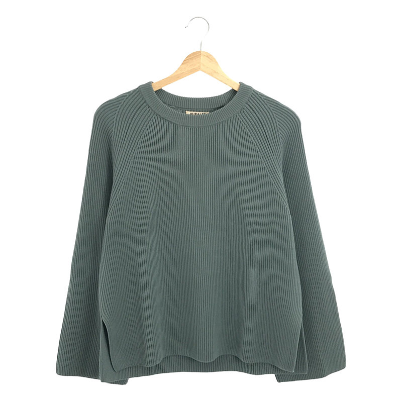 SUPER FINE WOOL RIB KNIT RAGLAN P/O スーパーファインウール リブニット