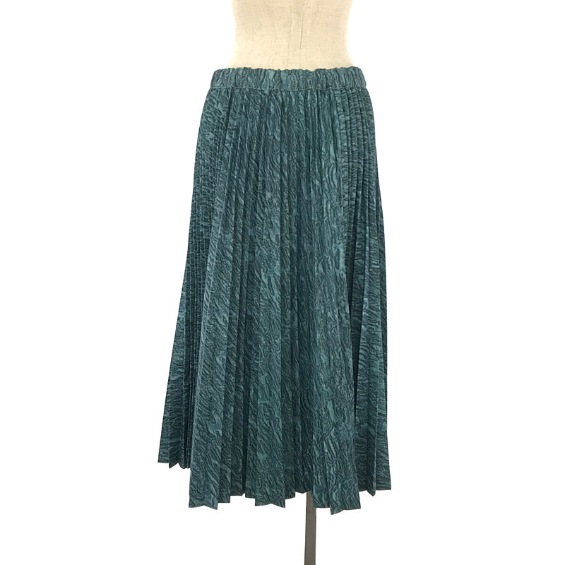 COMME des GARCONS / コムデギャルソン ポリエステル 総柄 プリーツ ボリューム ロングスカート