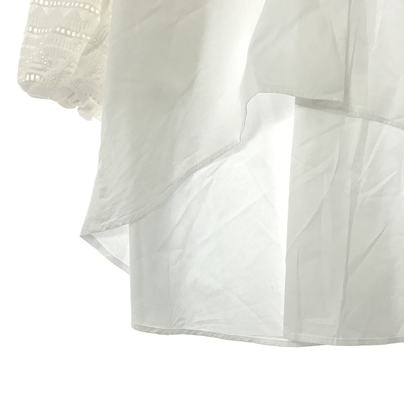 mizuiroind / ミズイロインド レーススリーブ プルオーバー シャツ