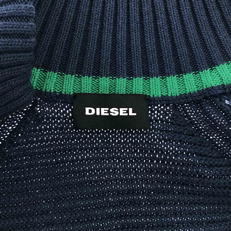 DIESEL / ディーゼル 編み地切替 ドライバーズニット ジャケット