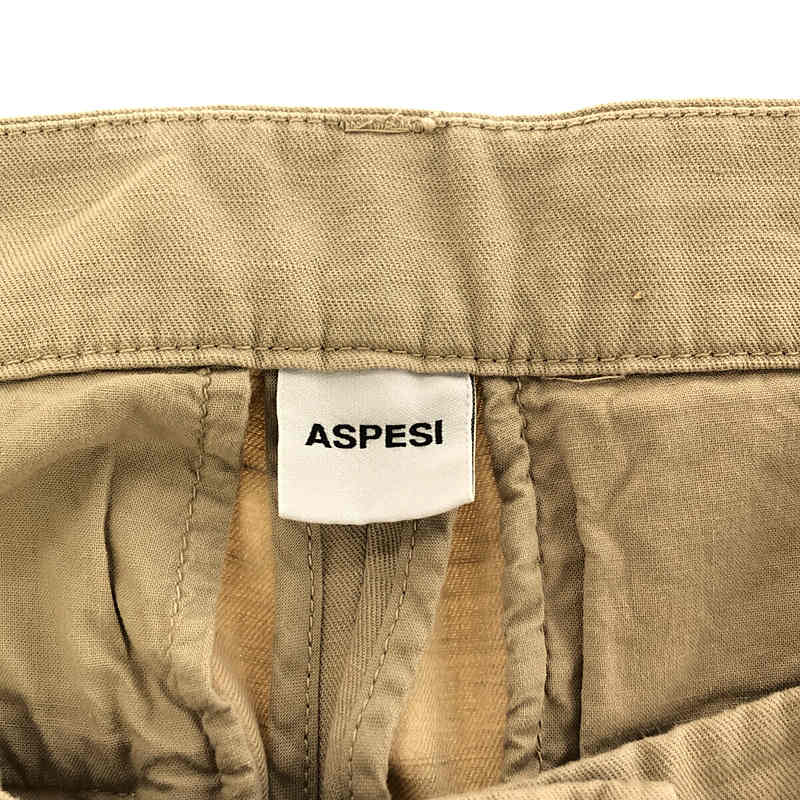 ASPESI / アスペジ コットン リネン 2タック ワイド チノパンツ