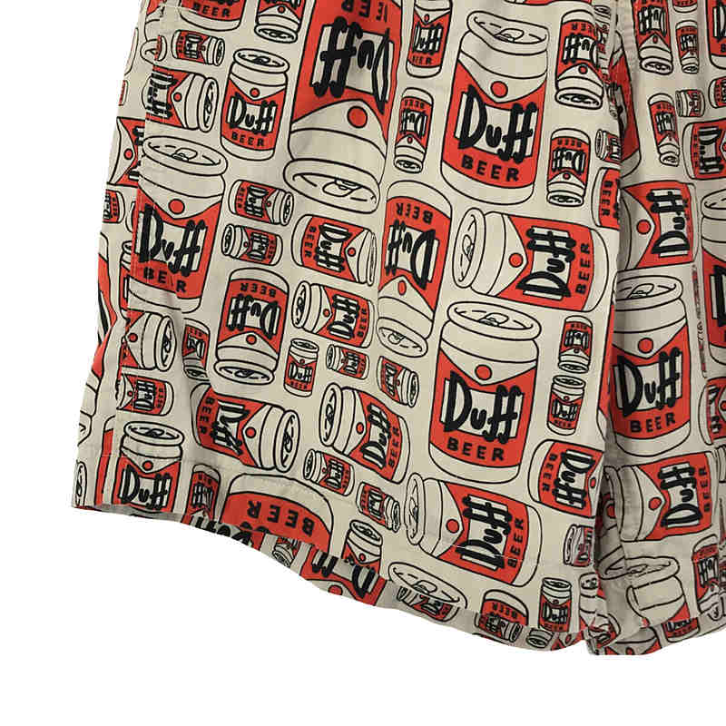 X-LARGE / エクストララージ ×The Simpson シンプソンズ コラボ Duff Beer プリント ショートパンツ