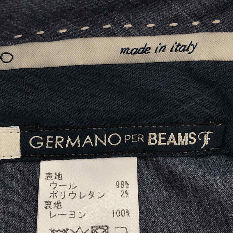 GERMANO / ジェルマーノ × BEAMS F 別注 ウール タック スラックスパンツ