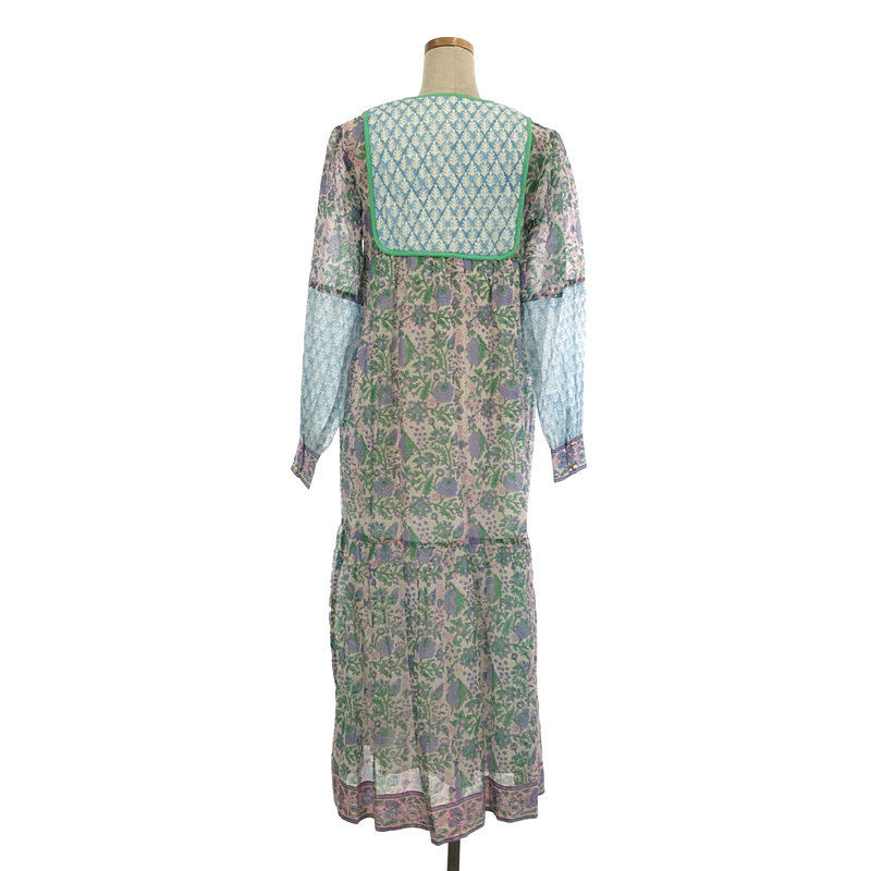 SZ Blockprints / エスゼットブロックプリント × Ron Herman ロンハーマン別注 Silk Jodhpur Dress ボタニカルプリント ワンピース