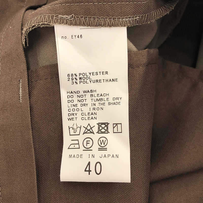 Framework / フレームワーク ポリエステルウールセミフレアパンツ