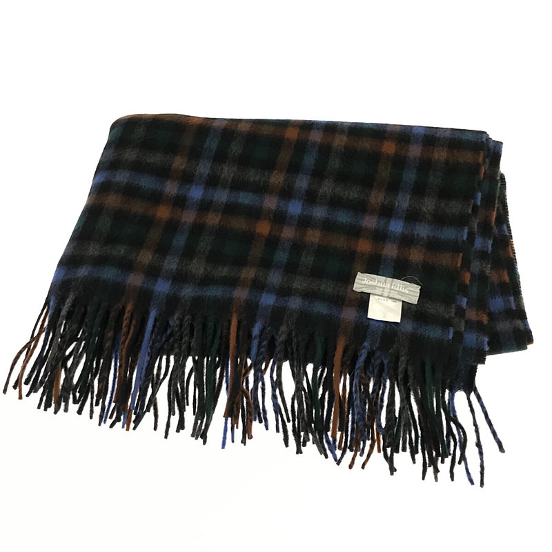 JOSHUA ELLIS / ジョシュアエリス カシミヤ フリンジ 大判ストール マフラー / ユニセックス