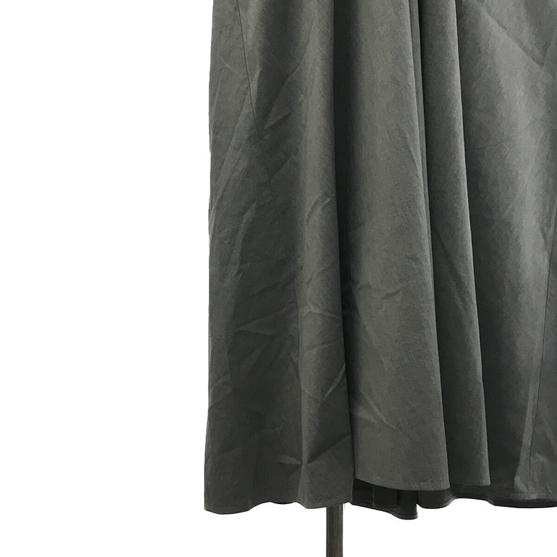 ATON / エイトン Vネック オーバーサイズ ワイド ロング ワンピース