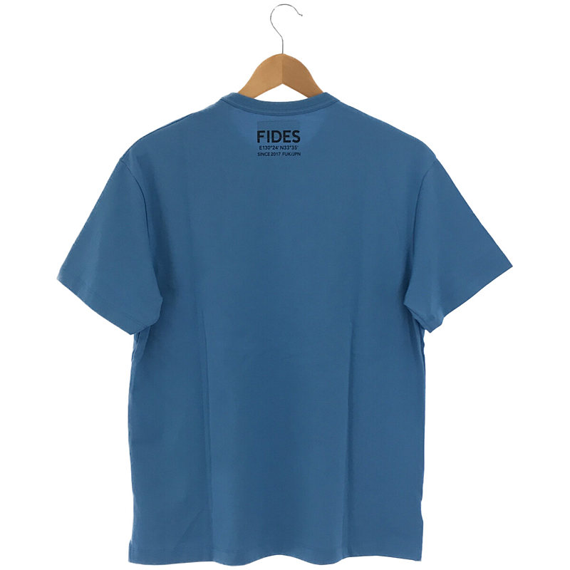 FIDES / フィデス 両面 プリントロゴ コットン クルーネック カットソー Tシャツ ユニセックス