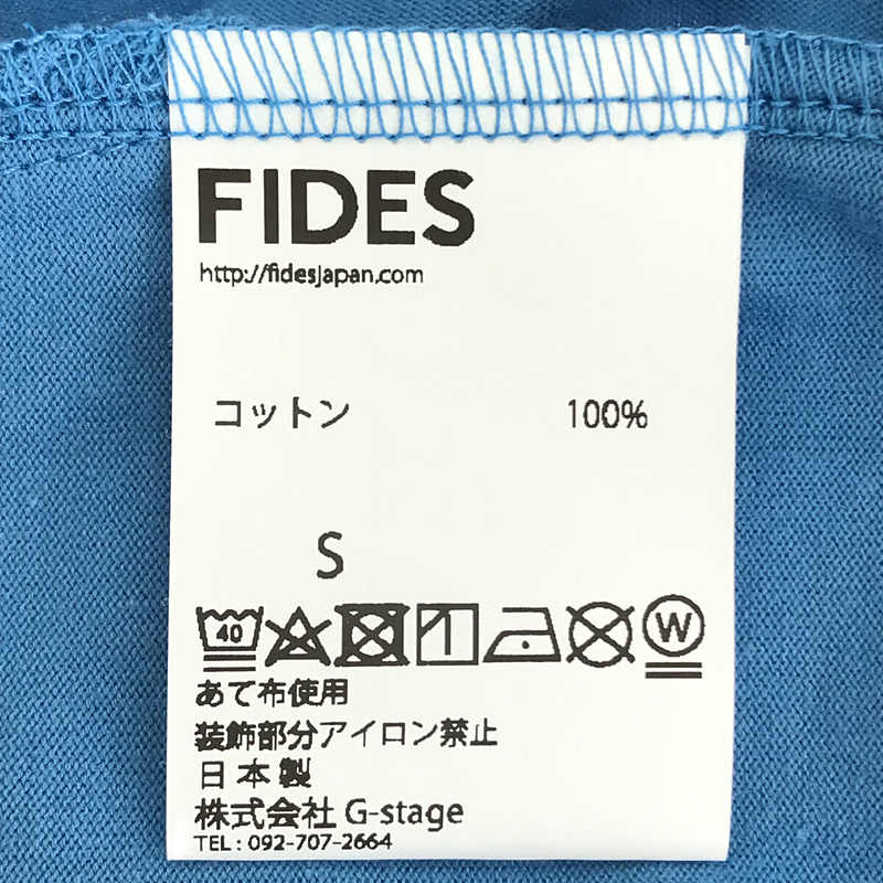 FIDES / フィデス 両面 プリントロゴ コットン クルーネック カットソー Tシャツ ユニセックス