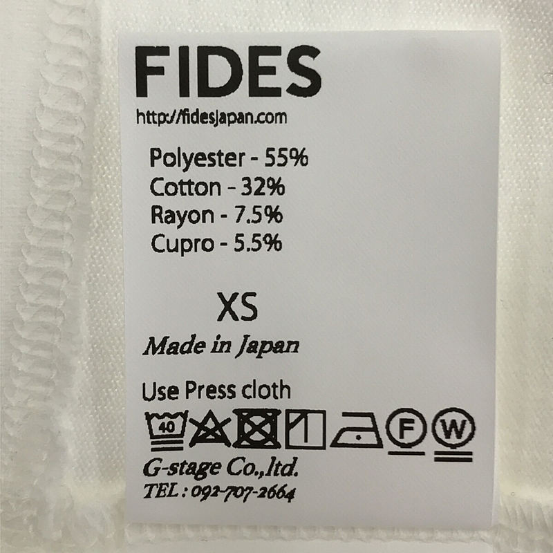 FIDES / フィデス ワンポイント ロゴ コットン クルーネック カットソー ポケット Tシャツ ユニセックス