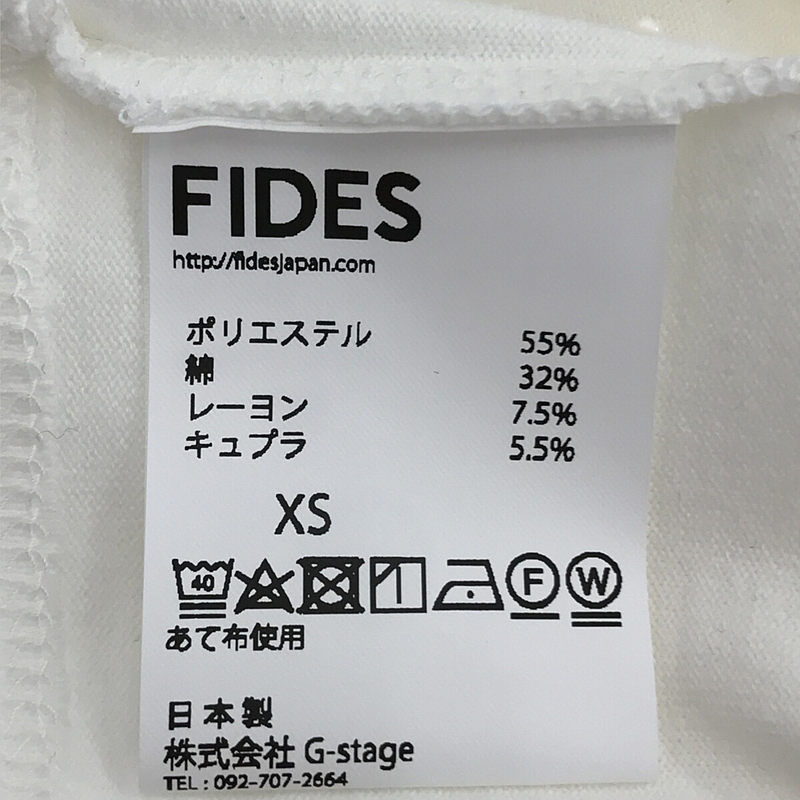 FIDES / フィデス ワンポイント ロゴ コットン クルーネック カットソー ポケット Tシャツ ユニセックス