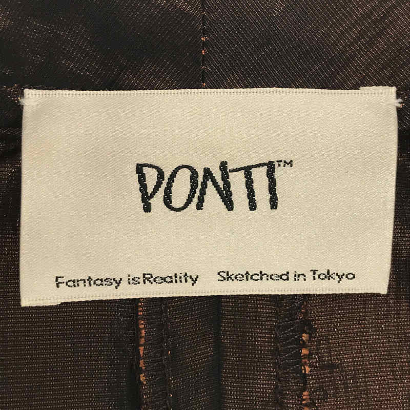 PONTI / ポンティ PONTI  / ポンティ きゃりーぱみゅぱみゅ着用モデル シルク ブレンド レース 切替 ボリュームスリーブ ロング ドレス ワンピース