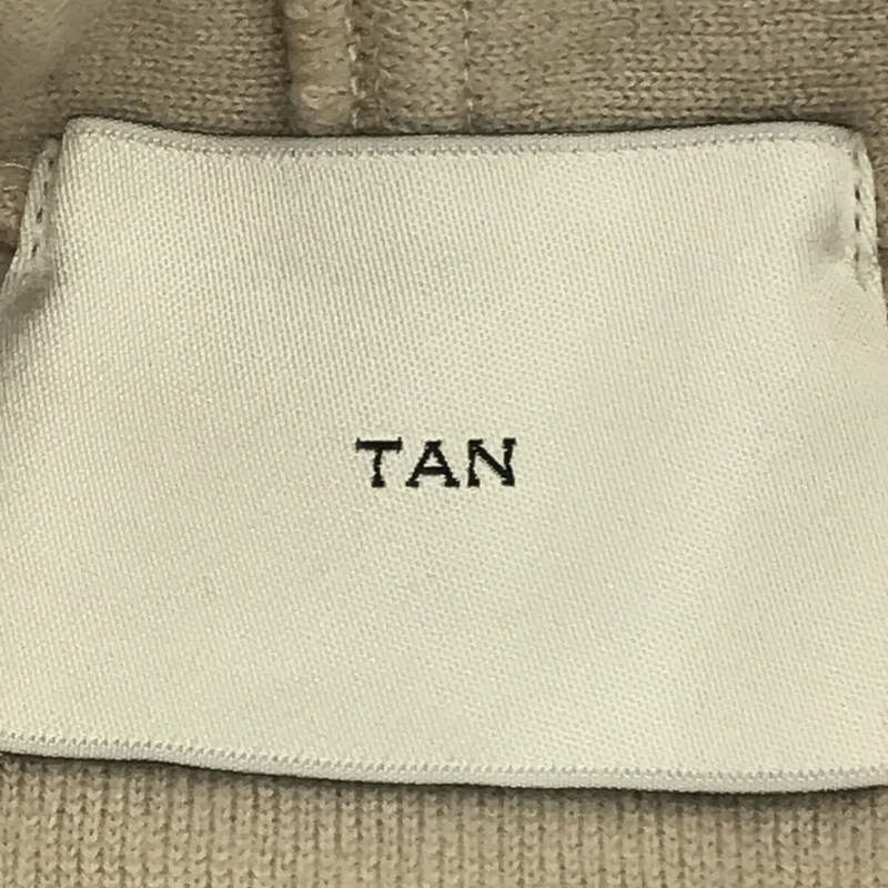 TAN / タン BOILED SHORT HOODIE ウールブレンド ショートニット フーディ