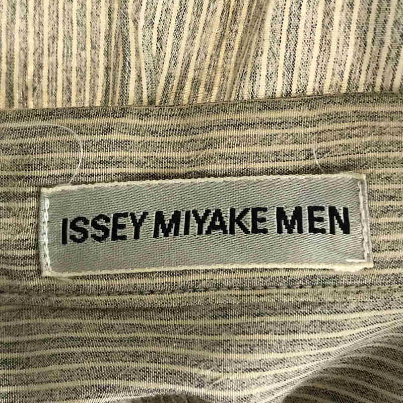ISSEY MIYAKE MEN / イッセイミヤケメン 1990s ヴィンテージ キュプラ混紡 ストライプ マオカラーシャツ