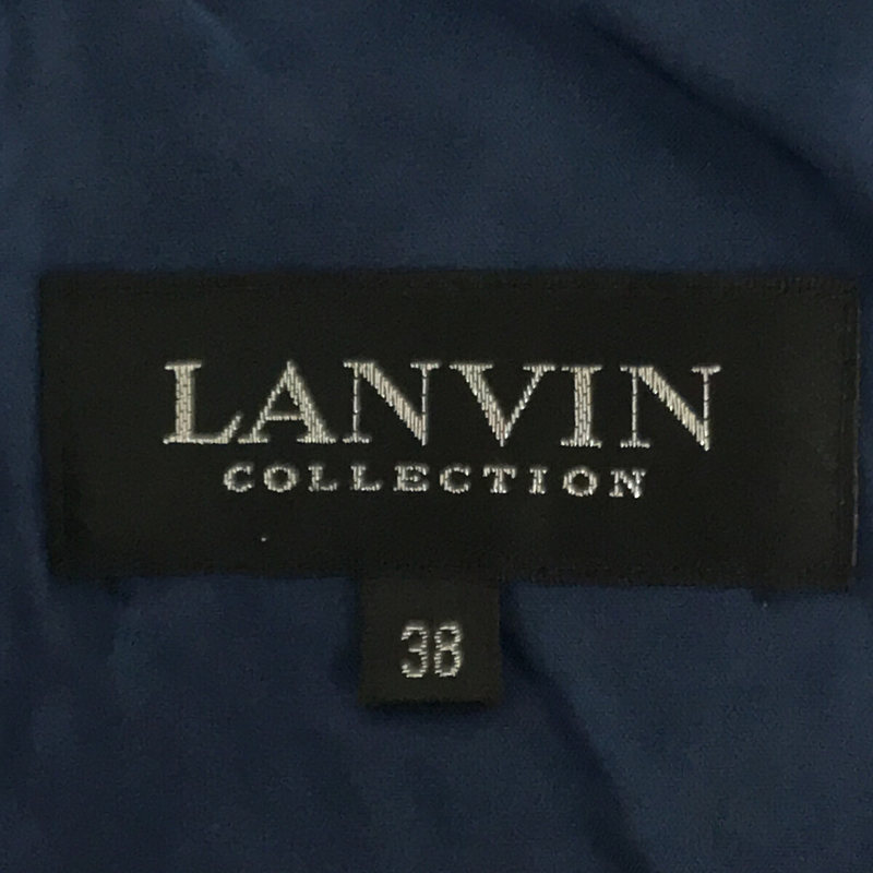 LANVIN / ランバン ツイード バックジップ スリット ロング ワンピース