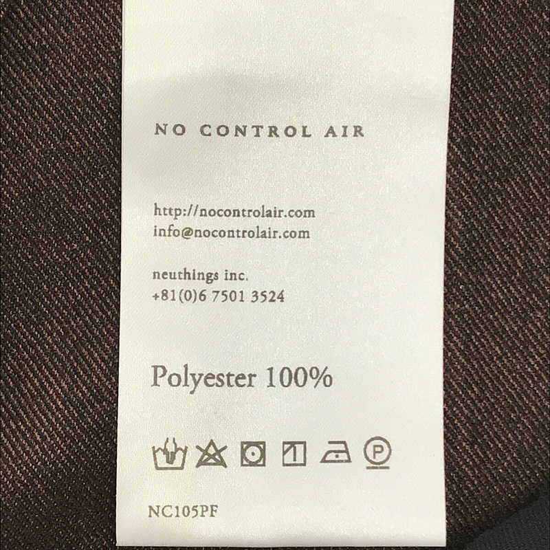 NO CONTROL AIR / ノーコントロールエア ソロテックス ポリエステル ストレッチ サージ ワイド パンツ