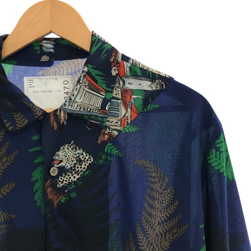 sacai / サカイ Archive Print Mix Shirt アーカイブ プリント ミックス オープンカラー シャツ