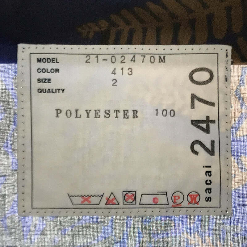 sacai / サカイ Archive Print Mix Shirt アーカイブ プリント ミックス オープンカラー シャツ