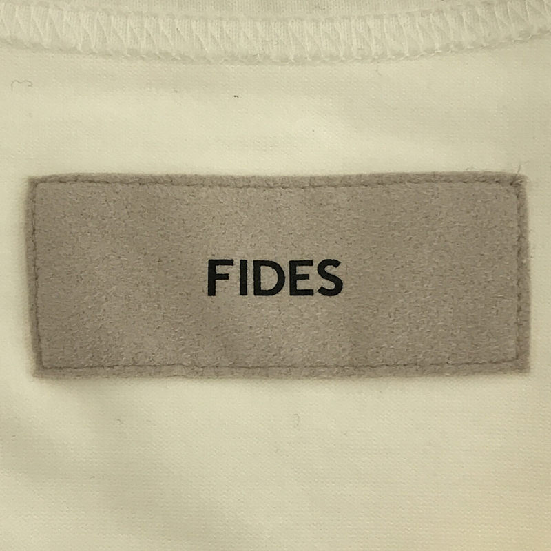 FIDES / フィデス ワンポイント刺繍ロゴ コットン クルーネック カットソー ポケット Tシャツ ユニセックス