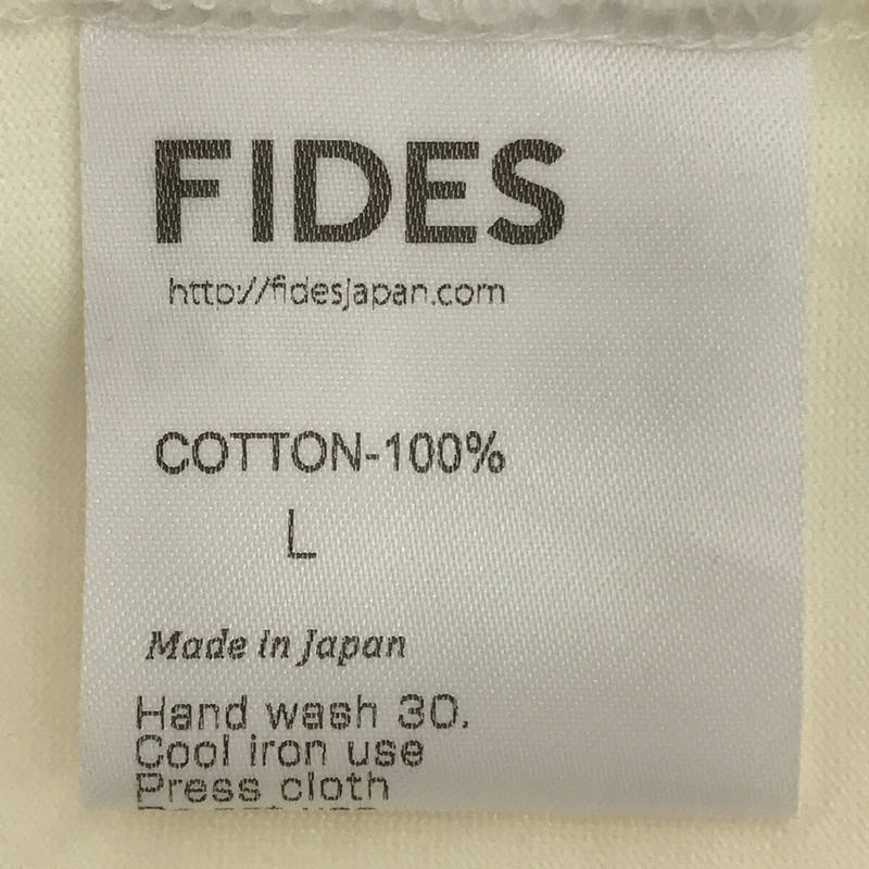 FIDES / フィデス ワンポイント刺繍ロゴ コットン クルーネック カットソー ポケット Tシャツ ユニセックス