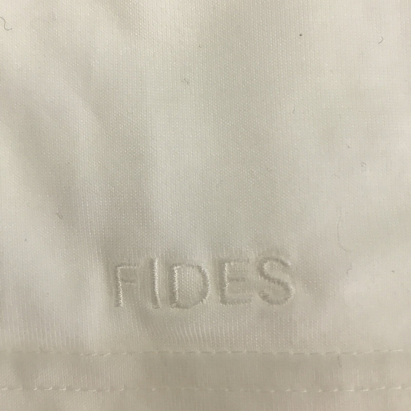 FIDES / フィデス ワンポイント刺繍ロゴ コットン クルーネック カットソー ポケット Tシャツ ユニセックス